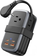 NTONPOWER GAN Ultra 65W USB Fast Charging Station, 7 in 1 Travel Power Strip by NTONPOWER