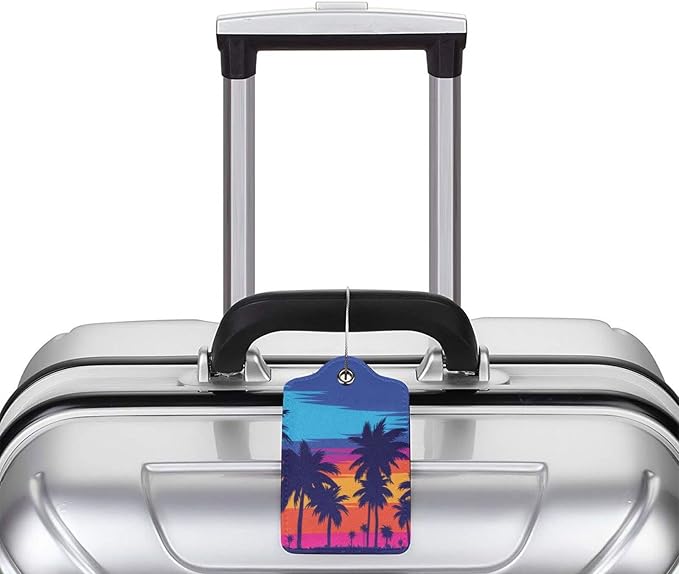 Coconut Trees at Sunset Luggage Tag - Image 5