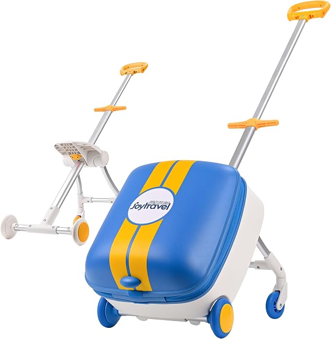 Kids Ride-on Luggage with Spinner Wheels Suitcase, Kid's Ride-On Suitcase Help by Joytravel