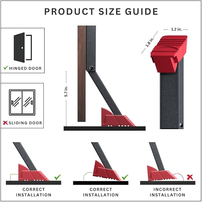 2 Pack Door Stop, No Drill Door Stoppers - Image 8