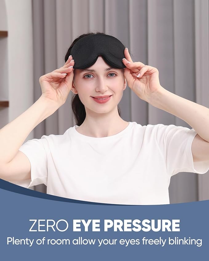 MZOO Sleep Eye Mask for Side Sleeper Men Women, Zero Eye Pressure 3D Sleeping - Image 2