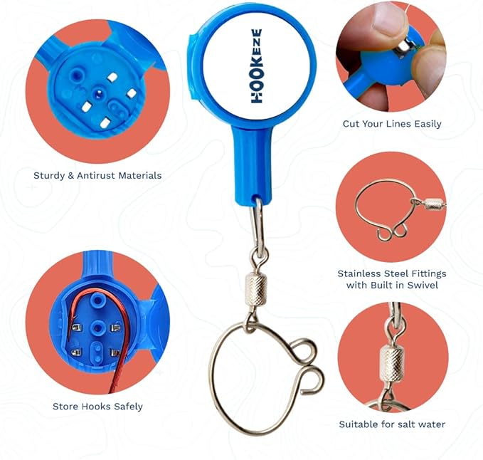 HOOK-EZE Fishing Knot Tying Tool | Protect from Fish Hooks | Tie Fishing Knots - Image 3