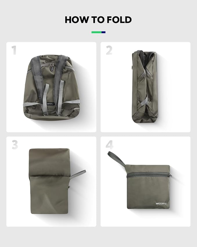 WATERFLY Foldable Lightweight Hiking Backpack: 15L Packable Traveling Daypack - Image 5