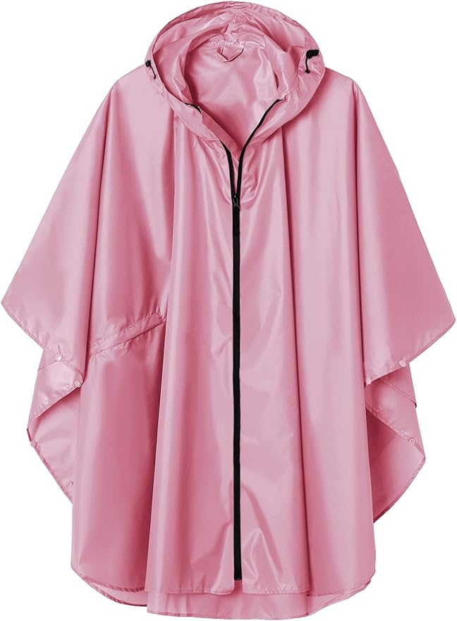SaphiRose Unisex Rain Poncho Raincoat Hooded by SaphiRose