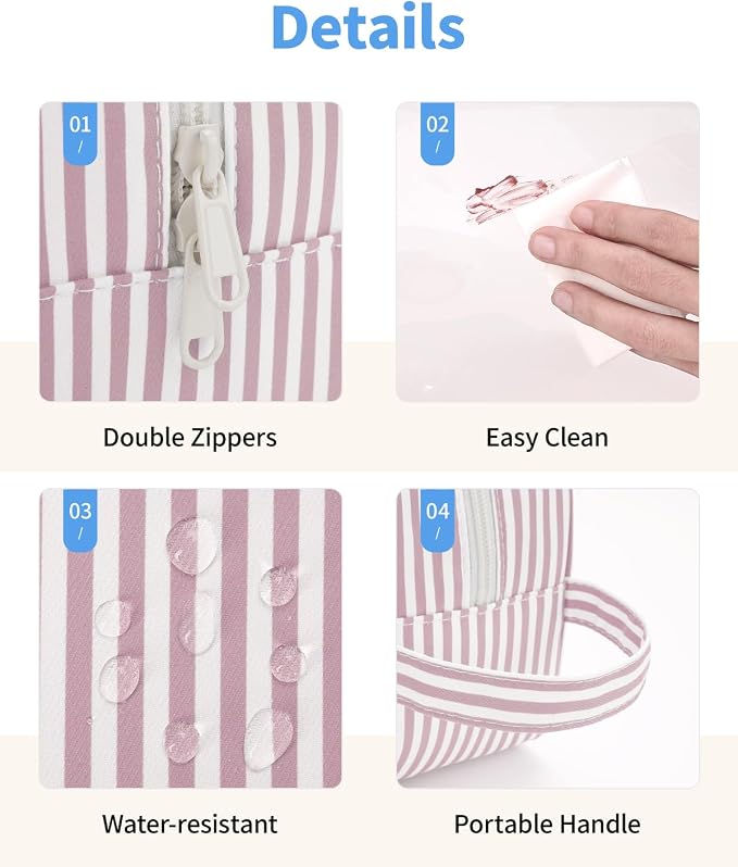 Narwey Clear Toiletry Bags for Traveling Women Men, Make Up Organizer, Skincare - Image 5