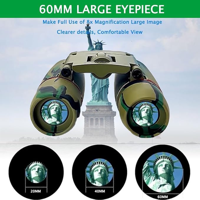 Compact 30x60 Binoculars for Adults and Kids, Foldable Lightweight Easy Focus - Image 4