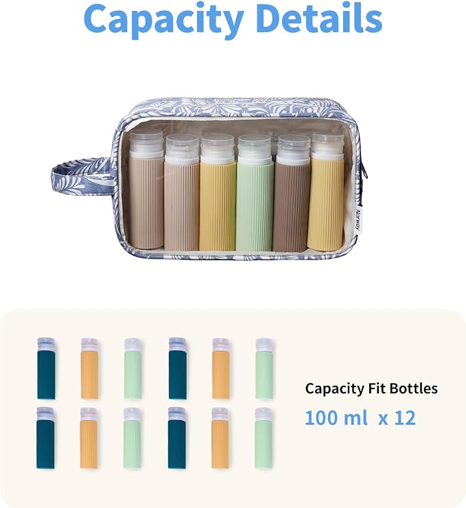 Narwey Clear Toiletry Bags for Traveling Women Men, Make Up Organizer, Skincare - Image 3