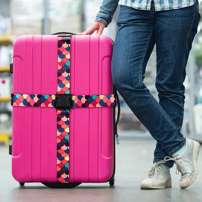 Adjustable Travel Luggage Strap Suitcase Belt Travel Bag Accessories 1.96 in W - Image 6
