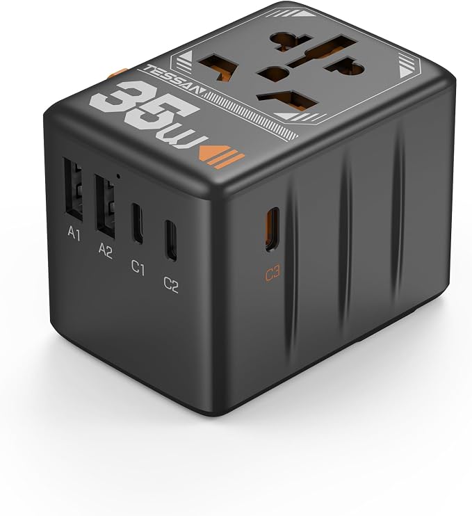 TESSAN Universal Travel Adapter, 35W International Plug Adaptor by TESSAN