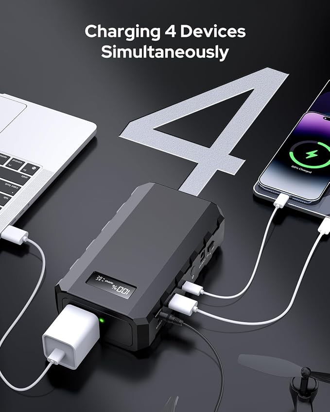 Apowking Power Bank with AC Outlet, 65W Portable Laptop Battery Bank Fast - Image 3
