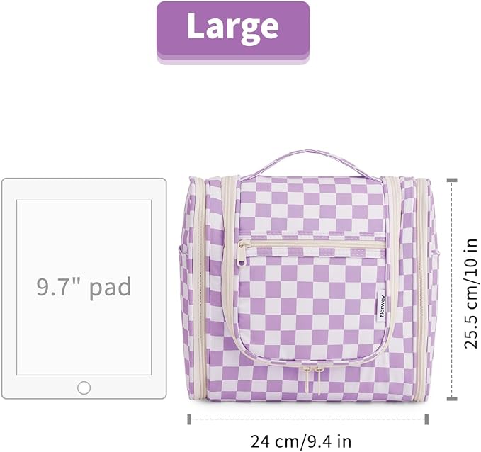 Narwey Checked Hanging Travel Toiletry Bag - Image 7