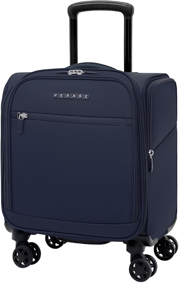 Verage Under Seat Luggage with Wheels, Softside Small Suitcase Spinner Carry On by VERAGE