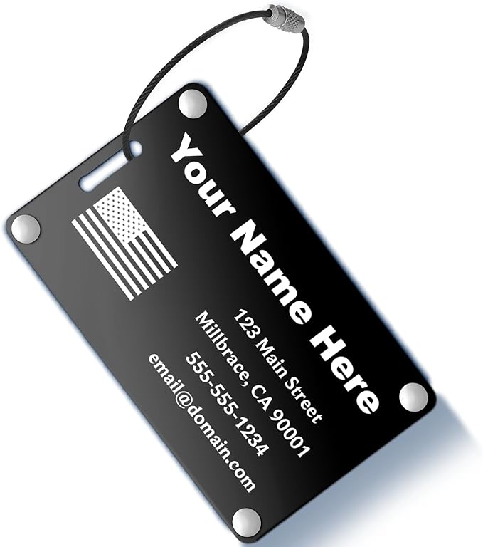 Personalized Luggage Tags: Custom Metal Luggage Tags by Kcule