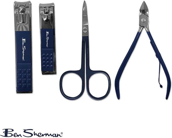 Ben Sherman Nail Clipper Set for Men, Nose Hair Trimmer, Tooth Brush, Scissors - Image 3