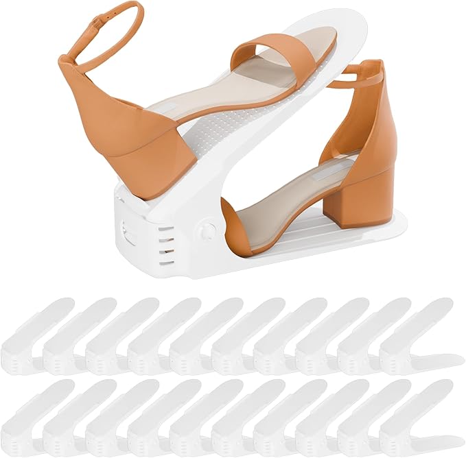 Shoe Slots Organizer, 50% Space-Saving Storage Rack Holder by Yashong