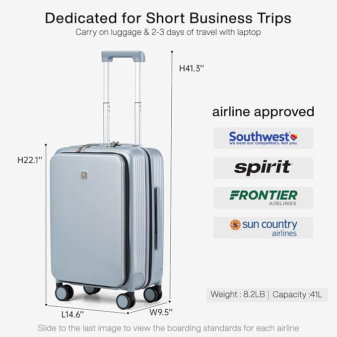 Hanke Grace Carry On Luggage - Image 4