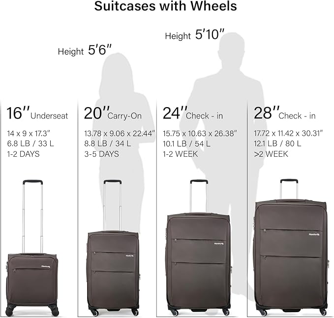 Hanke 16 Inch Underseat Carry On Luggage - Image 11