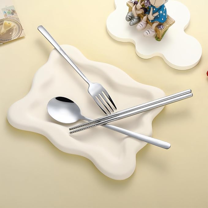 DEVICO Travel Utensils with Case Cute, Reusable Silverware - Image 8