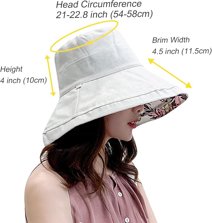 Women Wide Brim Sun Hats Metal Wired Edge Summer UV Protection Beach Fishing Hat - Image 3