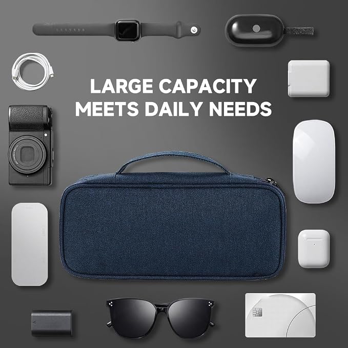 Teskyer Electronics Organizer Travel Case, Waterproof Portable Tech Accessories - Image 6