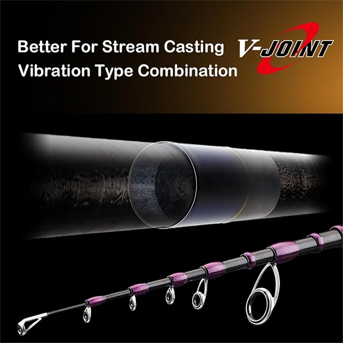 PURELURE Telescopic Fishing Rod Spinning & Casting, Fuji Alconite Ring - Image 6
