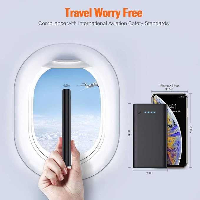 Portable Charger Power Bank 10000mAh, Ultra Slim Portable Phone Charger - Image 5