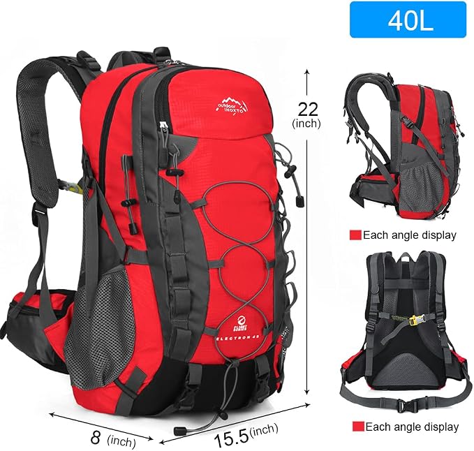 INOXTO lightweight Hiking Backpack 35L/40L Hiking Daypack - Image 3