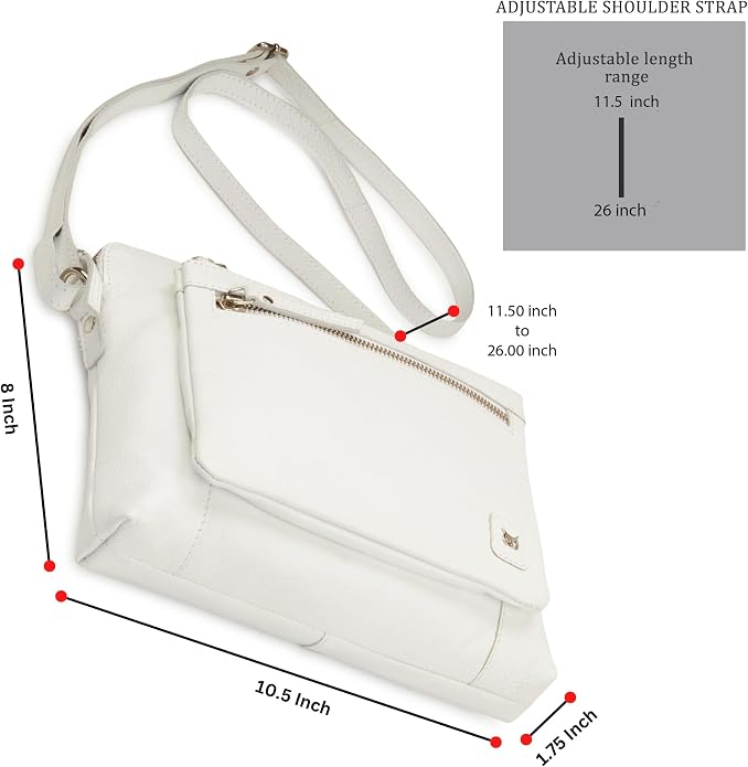 Wise Owl Accessories Small Soft Pebbled Real Leather Crossbody Handbags Purses - Image 2