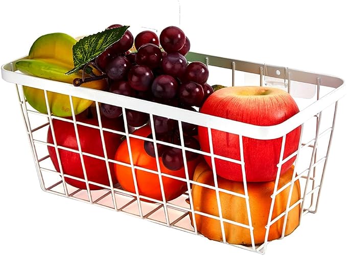 LeleCAT White Hanging Kitchen Baskets - Image 4
