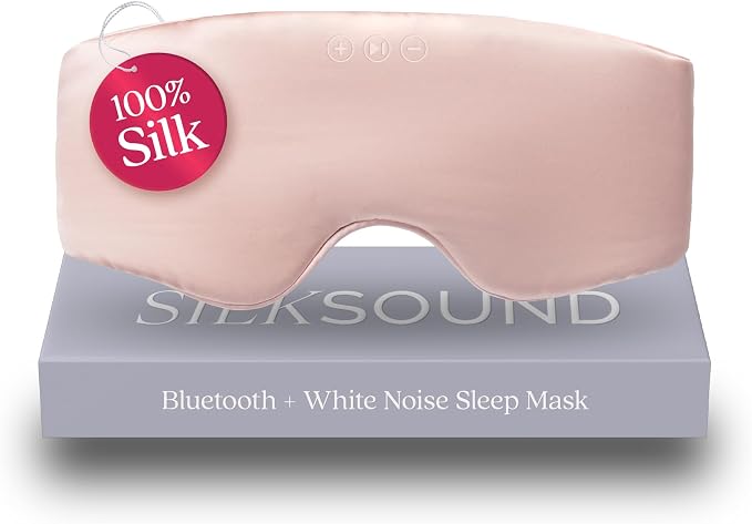 SilkSound 100% Mulberry Silk Bluetooth Sleep Mask, Skin-Friendly Sleeping by BackBayAudio