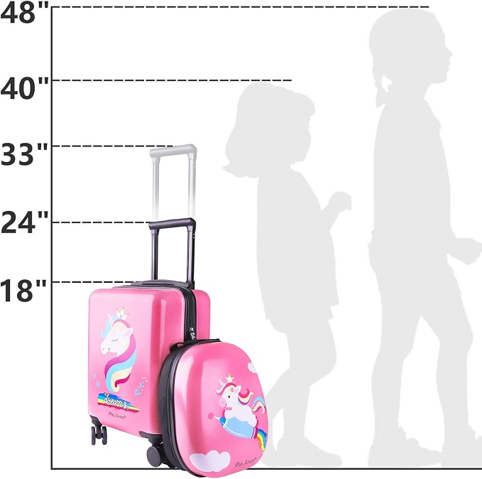 iPlay, iLearn Unicorn Kids Luggage, Girls Carry on Suitcase, Toddler Rolling - Image 6