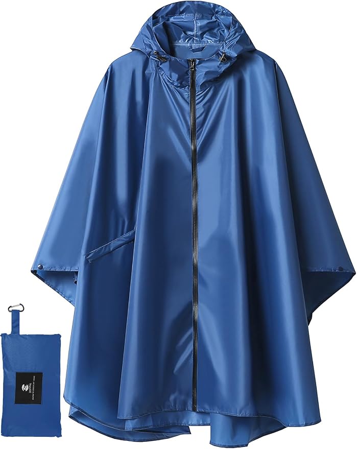 SaphiRose Rain Poncho Jacket Coat Hooded by SaphiRose