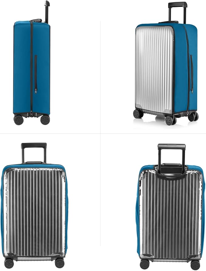 Transparent PVC Suitcase Cover, No Disassembly Required Clear Luggage Protector - Image 4