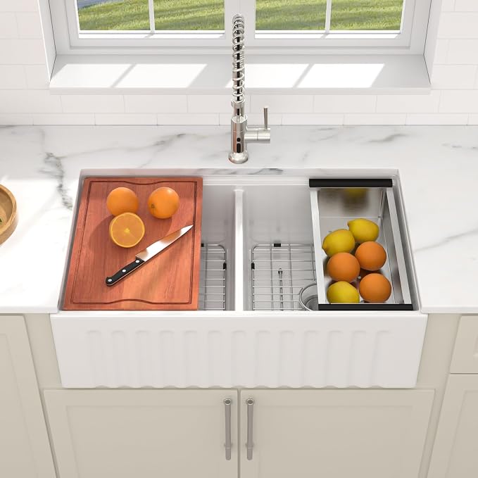 Dcolora Farmhouse Sink Double Bowl - Image 2