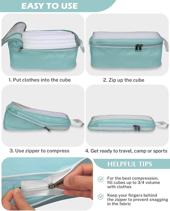 Gonex 8 Set Compression Packing Cubes - Image 4