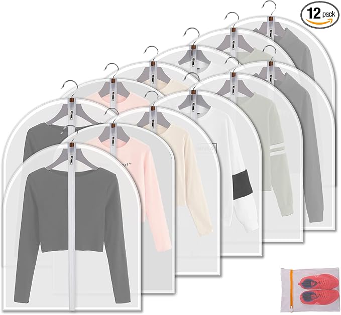 Clear Garment Bags Clothes Covers Protecting Dusts by MsKitchen