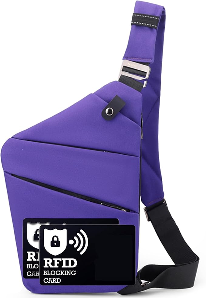 Anti Theft Crossbody Bags for Women Men, Slim Sling Purse by Ibalulu