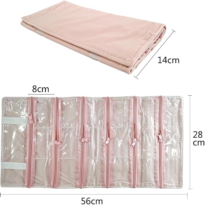 Travel Jewelry Roll Bag Portable Organizer Pouch - Image 2