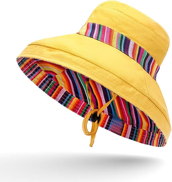 Women Wide Brim Sun Hats Metal Wired Edge Summer UV Protection Beach Fishing Hat - Image 2