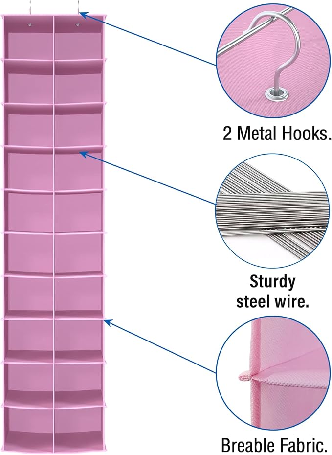 coastal rose Hanging Shoe Organizer - Image 6