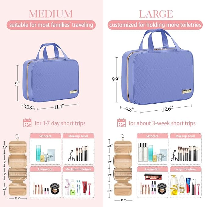 HOTOR Travel Toiletry Bag w/Hanging Hook - Image 4