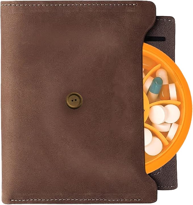 INVODA Weekly Pill Organizer 7 Compartment Rotating Pill Box - Image 5