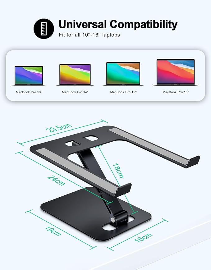 Foldable Laptop Stand, Height Adjustable Ergonomic Computer Stand - Image 5