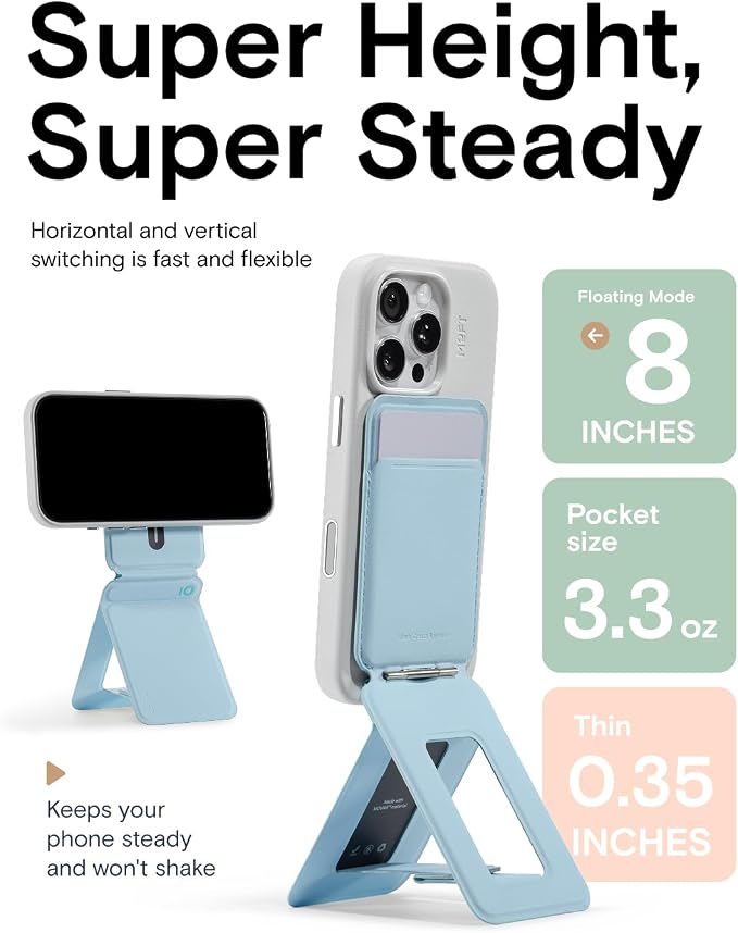 MOFT Phone Tripod Wallet for iPhone, Mulit-Angles, Lightweight Phone Stand - Image 6