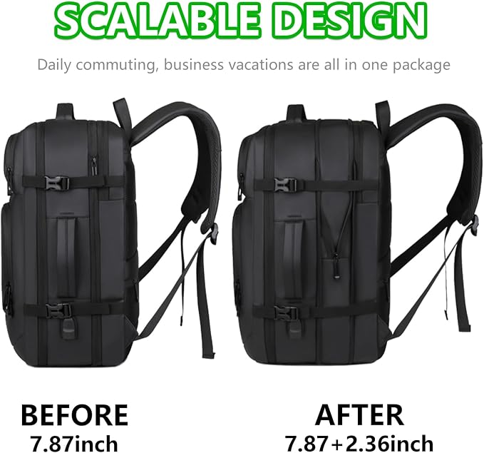 Travel Backpack for Men & Women - 40L Expandable Carry-On Backpack - Image 4