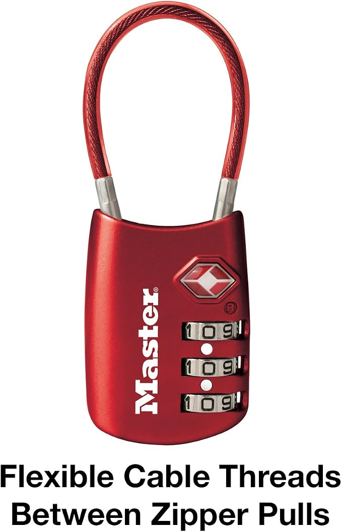 Master Lock 4688D Set Your Own Combination TSA Approved Luggage Lock, 1 Pack - Image 5