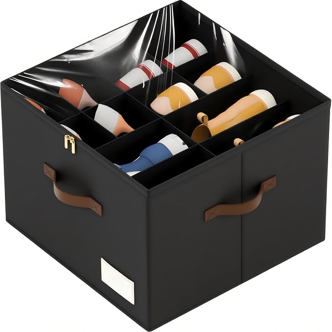 Shoe Organizer for Closet, Foldable Shoe Storage Containers, Fits up to 16 Pairs by LIKMYPICK