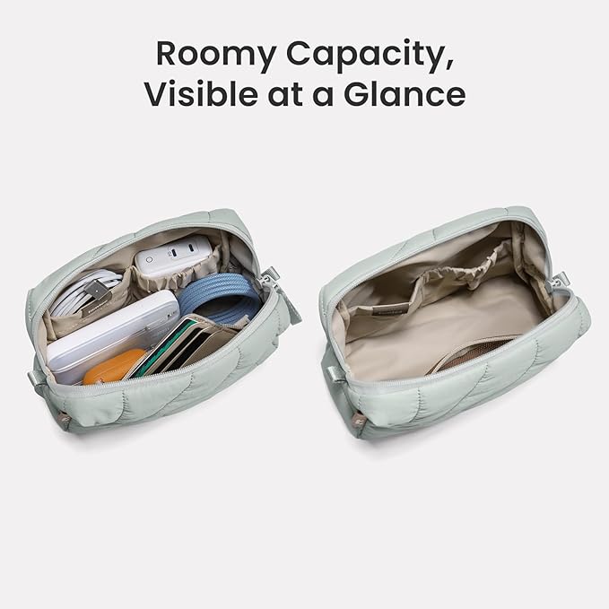 tomtoc Electronics Organizer Travel Case, Soft Puffy Organizer Bag Birthday - Image 3