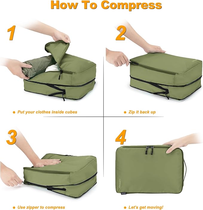 8 Set Compression Packing Cubes - Image 3