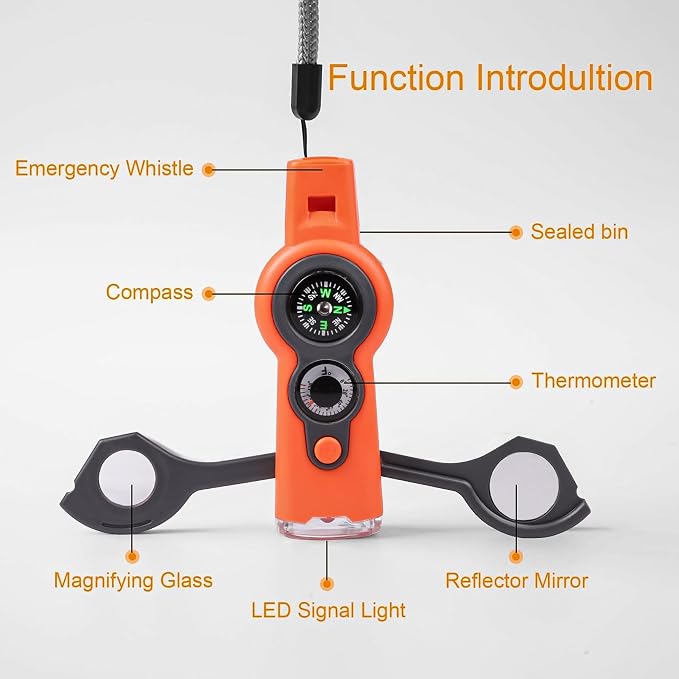 Emergency Survival Function Whistle, Outdoor Multifunctional Tool Safety Whistle - Image 5